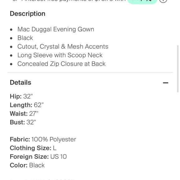 Mac Duggal Formal Gown - Great for Black Tie, Wedding, or Prom - Picture 6 of 6